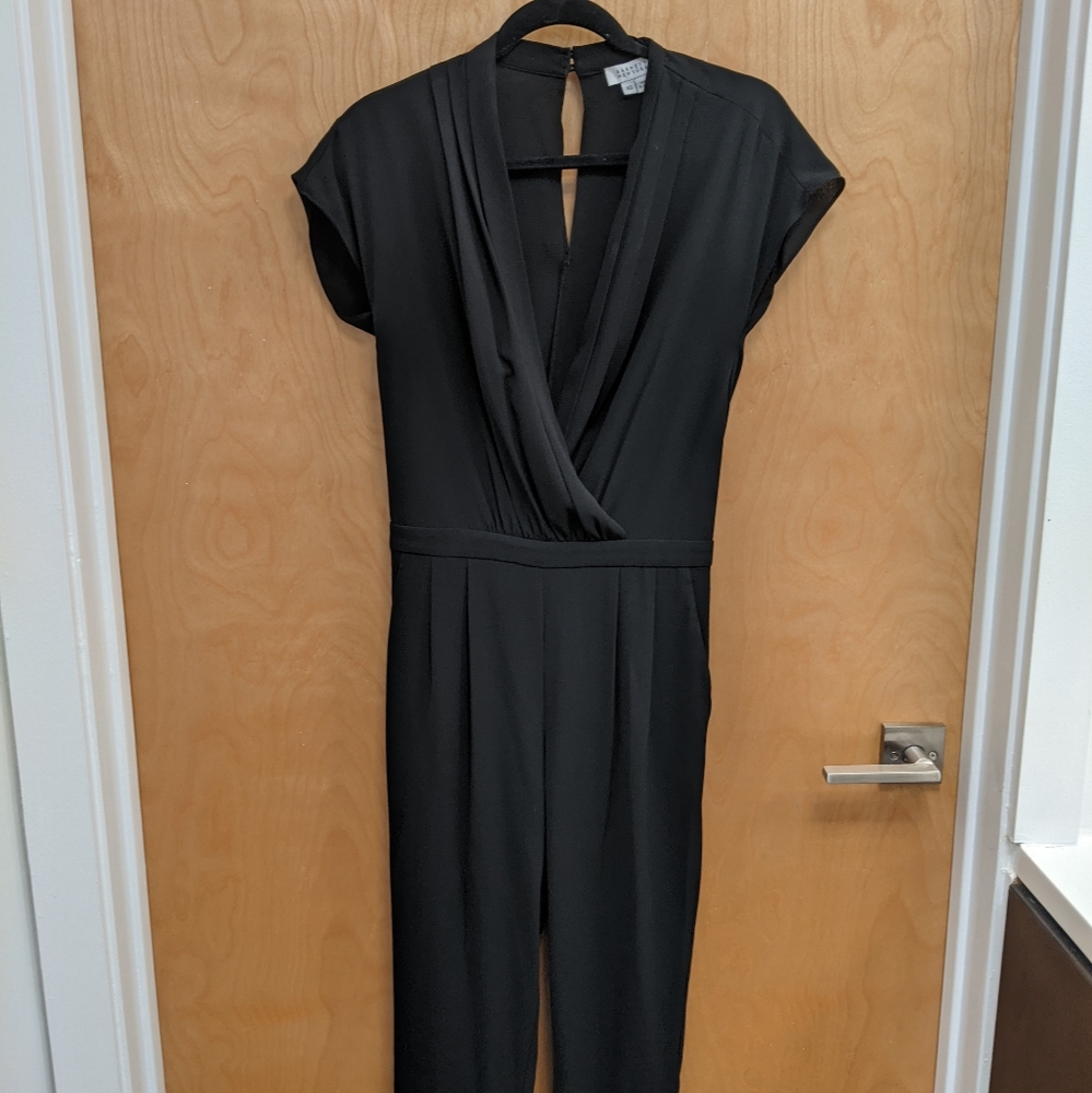 Barney's New York crepe plunge jumpsuit